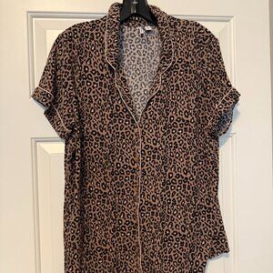 nordstroms Moonlight Eco Short Pajamas cheetah print size S